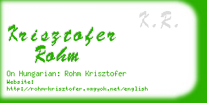 krisztofer rohm business card